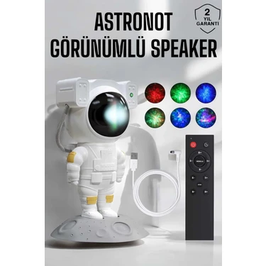 Zenvia Astronot Görünümlü Projeksiyon Speaker Taşınabilir