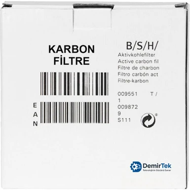 Bosch DWK065G20T/07 2li 1çift Bacasız Ankastre Davlumbaz Aspiratör Için Karbon