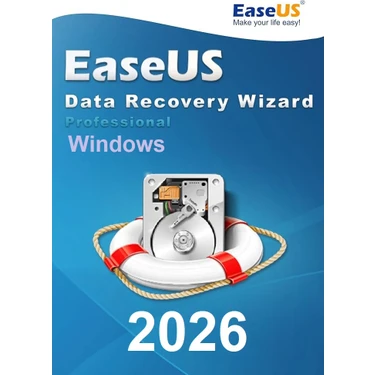 EaseUS Data Recovery Wizard Pro 2026 (Windows) - 1 PC Süresiz Dijital Kod (Resmi Bayii
