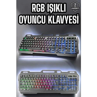 İlk El Grup Ieg™ LED Işıklı  Klavye USB Girişli Rgb Işıklı Q Klavye Mouse