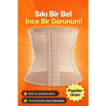 FitOnly Toparlayıcı Bel Korsesi – Nefes Alabilen Esnek Bel Inceltici Korse – Ayarlanabilir Göbek