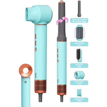 Sinbo SHD-1729 5in1 Compact Multi-Styler 1300W Güçlü Saç Kurutma & Şekillendirme Makinesi