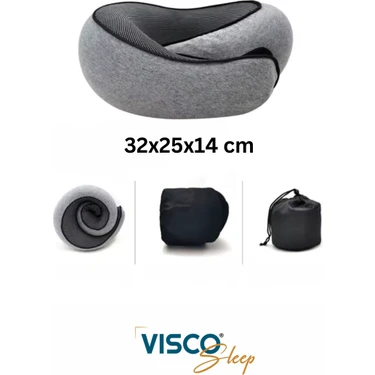 Visco Sleep Seyahat Yastığı Ortopedik Visco Spiral Seyahat Yastığı 32X25X14