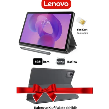 Lenovo Tab 2. Nesil 8gb 128GB 11" 2.5k Sim Kartlı Tablet Gri Kalem Kılıf Seti Seyahat ve Iş Için