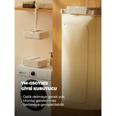 Lydsto Portatif Katlanabilir Çift Sterilizasyonlu Çamaşır Kurutma