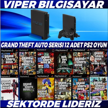 Sony Muhteşem Grand Theft Auto 12 Adet Ps2 Oyun Fiyatı