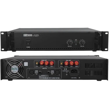 Bofmann TP-500STT 2X250W Hat Trafolu Stereo Power Amfi - 100V Profesyonel Ses