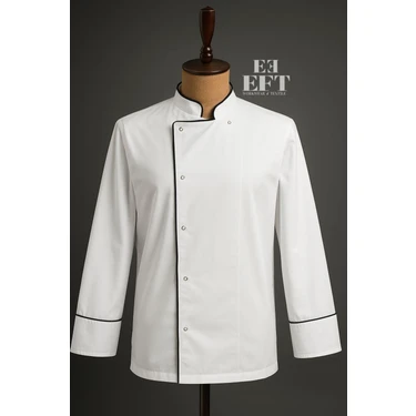 EFT Beyaz Aşçı Ceketi Siyah