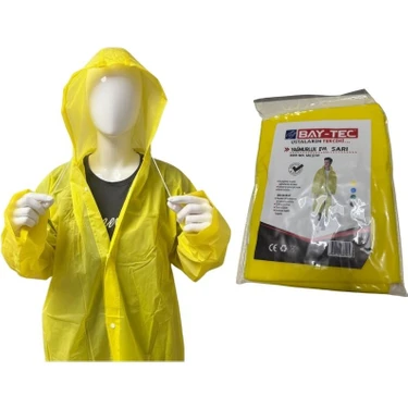 Bay-Tec Eva Su Geçirmez Yağmurluk - Sarı (Polyester Çift Katman Eva ile
