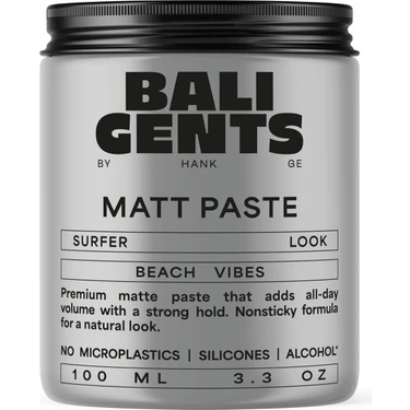 Bali Curls 100 ml Gents Mat Wax Saç Bakımı Yüksek Tutuculuk ve Mat Görünüm
