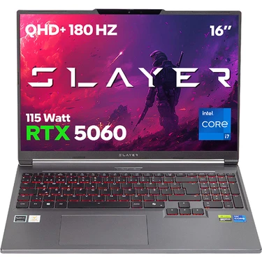 Game Garaj Slayer X7T-5060 C6 Intel Core I7 14650HX 32GB Ram 1tb SSD RTX5060 16" Qhd+ 180Hz IPS