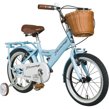 Tommybike Latte Hasır Sepetli, Deri  Elcikli 16 Jant Çocuk Bisikleti, 4-6 Yaş Çocuk