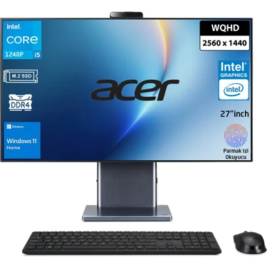 ACER S27-1755 Intel Core I5-1240P 16GB Ram 512GB SSD Wqhd 27'' Iris® Xe Graphics Windows 11 Home