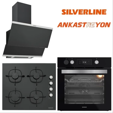 Silverline Siyahcam Ankastre Set BO65P4B01-CS5700E6B01-3420 Classy (Buhar ve Airfryer Özellikli