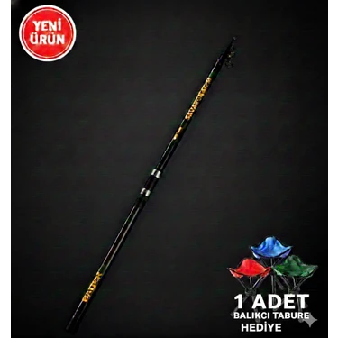 BAUER Savarona Teleskobik Surf Olta Kamışı 412 cm Karbon Modül Destekli 100-200 gr Suya
