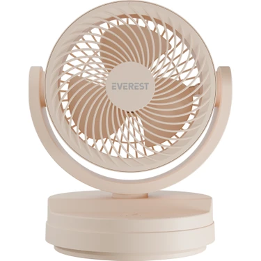 Sb Shopping Everest EFN-509, Krem, 3 Kademeli Hız, 17,5cm 3 Kanat Pervane ve Çerçeve, Masaüstü, USB