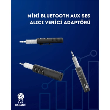 Kablolu Hoparlör ve Kulaklıklar Için Bluetooth Adaptör | Mini Boy, Klipsli,