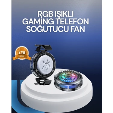 Twin Store RGB LED Telefon Soğutucu Fan Yüksek Hızlı Soğutma Cooler Ergonomik Tasarımlı Oyun