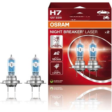 Osram H7 12V 55W Next Generation Night Breaker LASER %150 Fiyatı