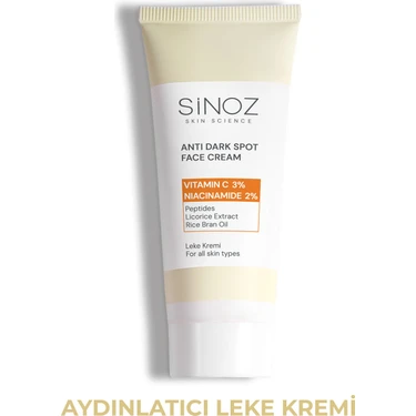 Sinoz Leke Kremi (VİTAMİN C 3% NİACİNAMİDE 2%) 40
