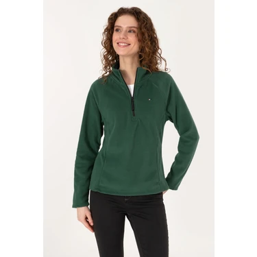 U.s. Polo Assn. Kadın Koyu Yeşil Sweatshirt