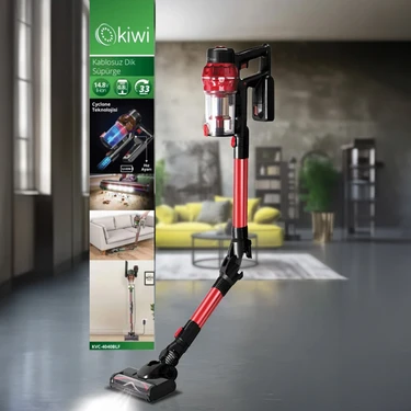Kiwi KVC-4040BLF Şarjlı Dikey Süpürge - Kırmızı - 14,8 Volt Fiyatı