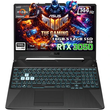 ASUS TUF Gaming A15 FA506NCG-HN206-GAMING AMD Ryzen 7 7445HS 16GB 512GB SSD RTX 3050 4GB 15.6" FHD