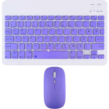 Novstrap Samsung Galaxy Tab A11 / A11 Plus ile Uyumlu Türkçe Q Bluetooth Klavye Mouse Seti