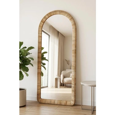 Digithome Modern Oval Rattan Çerçeveli Boy