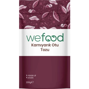 Wefood Karnıyarık Otu Tozu 200 gr Yüksek Lifli Doğal ve Katkısız Alternatif