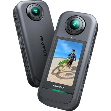 Akaso 360 Standart Combo Aksiyon Kamera 5.7k 360° Video, 48MP Sensör, 72MP 360°
