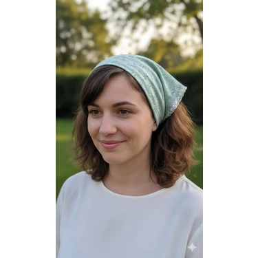 Mufin Collection Bağcıklı Dantel Fisto Bandana |  El