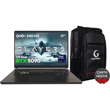 Game Garaj Slayer5 9XL-5090 C2 Intel Ultra 9 275HX 32GB Ram 2tb SSD RTX5090 17" Qhd+ IPS 240Hz