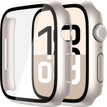 Alstrap Apple Watch 11-10 Uyumlu 46MM Kasa + Ekran Koruyucu Tam Kapsama Darbe Emici