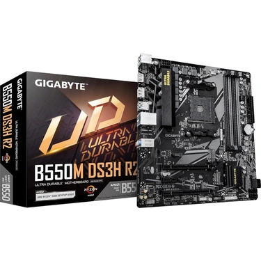 Gigabyte Gıgabyte B550M-DS3H-R2 4733MHZ Oc Ddr4 Am4 M.2 HDMI Displayport Microatx