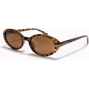 Toz Vintage Azlor Leopar Desenli Vintage Retro Güneş
