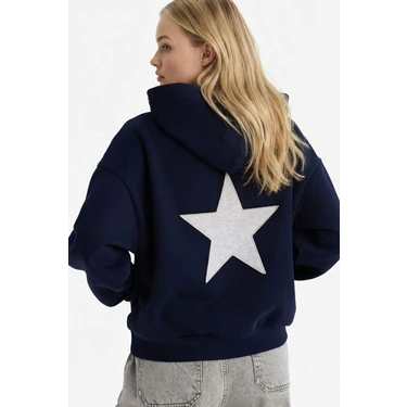DeFacto Oversize Kapüşonlu Kalın Kumaş Sweatshirt
