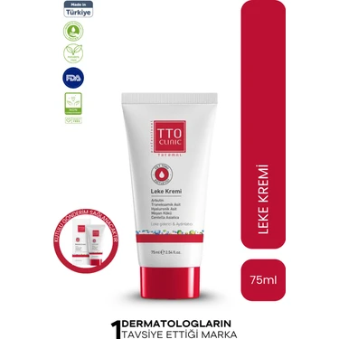 TTO Clinic Leke Kremi 75 ml – Onarıcı, Aydınlatıcı ve Nemlendirici