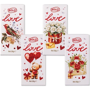 Bolçi Sütlü Ince Tablet Çikolata 30G (Sevgililer