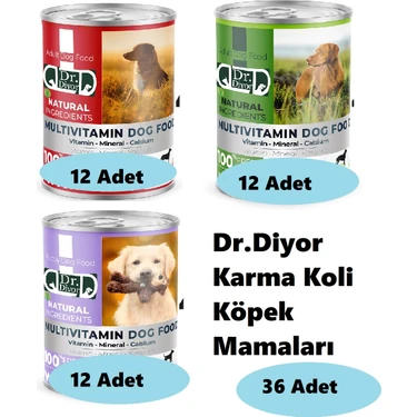 Dr.diyor Köpek Maması Karma Koli 36 Adet
