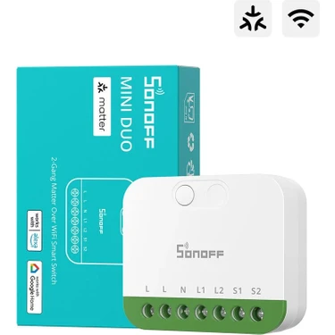 Sonoff Mini-2gs Duo Matter 2 Kanallı Akıllı