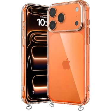 Hippi Iphone 17 Pro Uyumlu Şeffaf Askılı Telefon