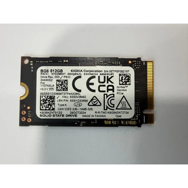 Kioxia Kıoxıa KBG6AZNT512G 512GB 4500/3700MB/S M.2 2242 Fiyatı