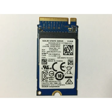 【動作確認済み】TOSHIBA M.2 NVMe SSD 512GB Toshiba Kioxia KBG40ZNT512G Bg4 512 GB Pcıe Nvme M.2 2242 Fiyatı