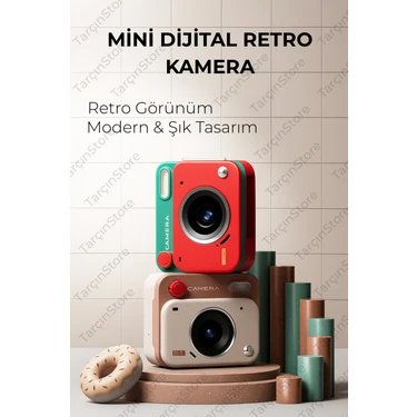 Mini Dijital Retro Kamera-(Hafıza Kartı