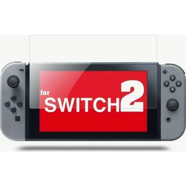 Crk Tech Nintendo Switch 2 Uyumlu 9h Sertlikte Darbe Emici Temperli Kırılmaz Cam Ekran Koruyucu -