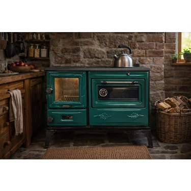 MF079 Dorello Kuzine Soba Yeşil – 40 cm Fırınlı, Aden