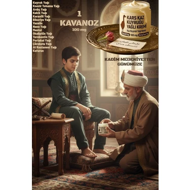 Kars Kaz Yağı Kuyruk Yağlı Masaj Kremi Jel 100 Mg Hemp See Oil,ardıç,karanfil,biberiye Yağı Içeren