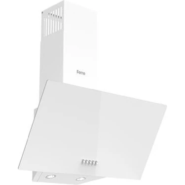 Ferre D087 - 60 cm Beyaz Davlumbaz Duvar Tipi Cam Malzeme ile 500 m3/h Emiş
