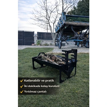 Enerjivar Katlanır Mangal Katlanır Pratik Mangal Yırtılmaz Çanta